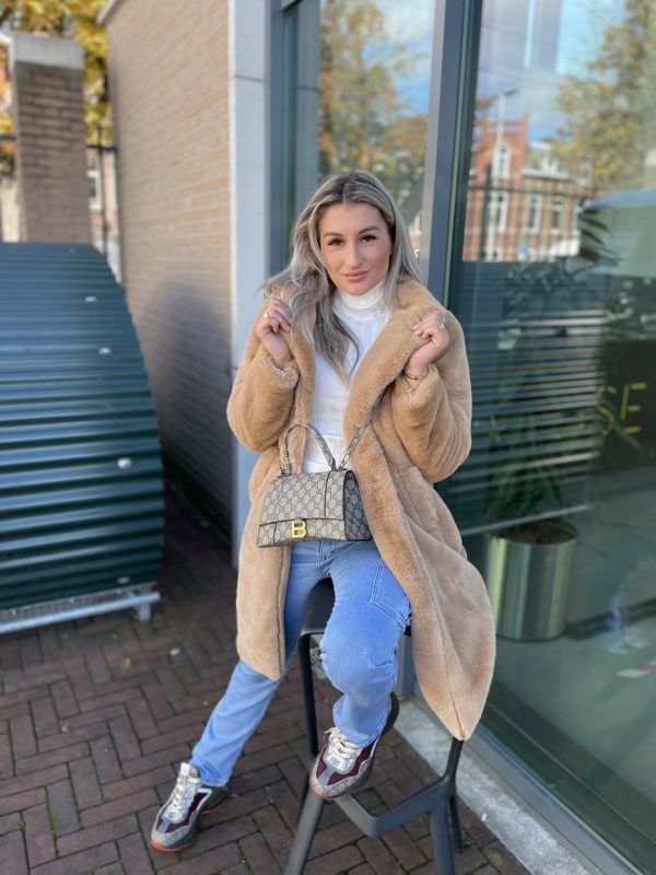 Beige -"Sophie"- Fur Coat