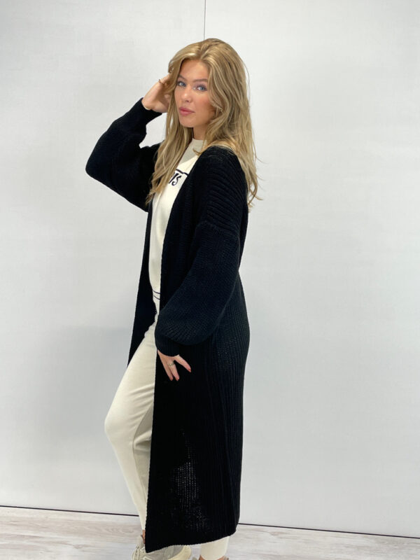 Black "KYRA" Longline Waistcoast