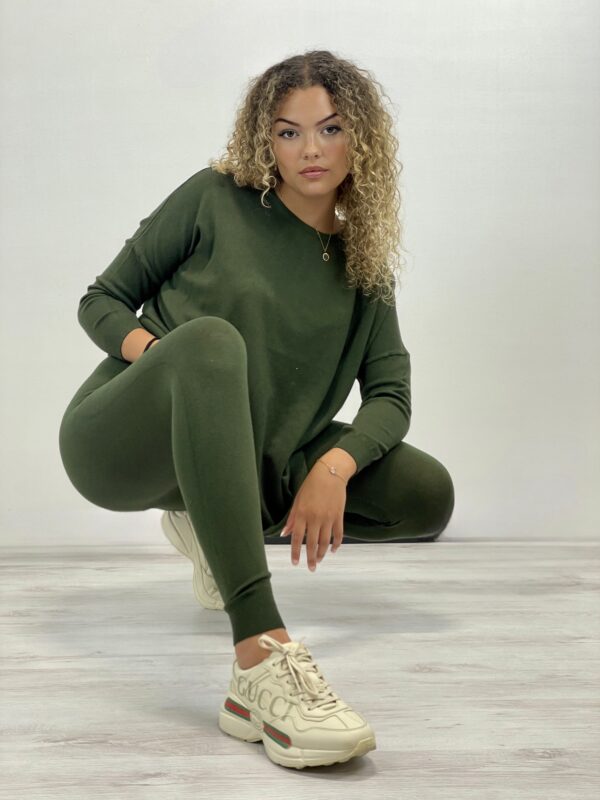 Khaki "DEMI" Comfy Two Piece Set