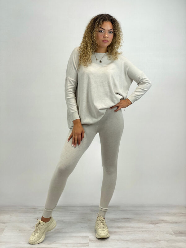 Beige "DEMI" Comfy Two Piece Set