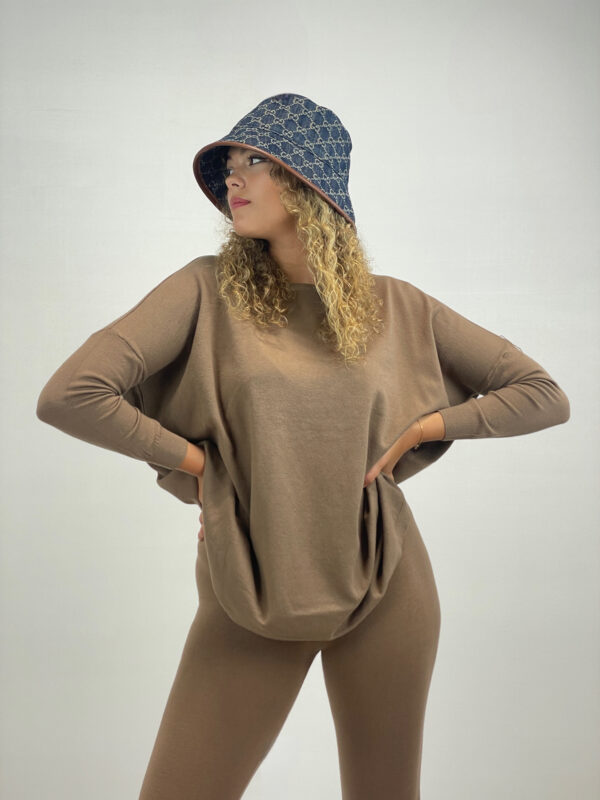 Taupe "DEMI" Comfy Two Piece Set - Afbeelding 4