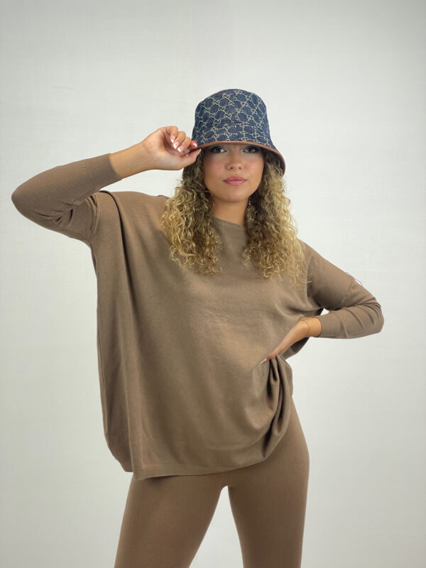 Taupe "DEMI" Comfy Two Piece Set - Afbeelding 3