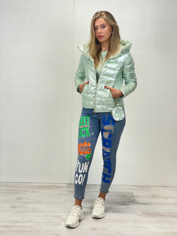 Green Metallic"Frime" Puffer Jacket