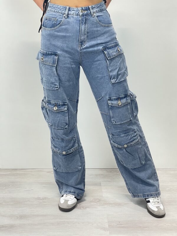 Bleu Denim "CARGO" Jeans